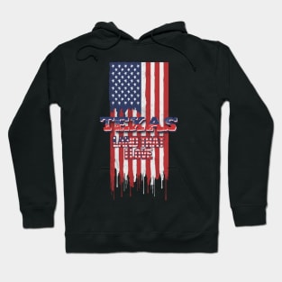 State of Texas Patriotic Distressed Design of American Flag With Typography - Land That I Love Hoodie